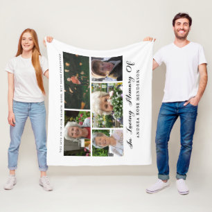 I Loving Memory Photo Collage Fleecefilt