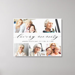 I Loving Memory Photo Collage Memorial Keepsak Canvastryck