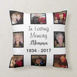 I Loving Memory Photo Collage Memorial Kudde