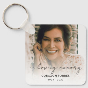 I Loving Memory Photo Funeral Keepsak Nyckelring