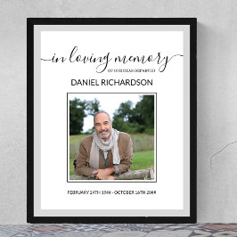 I Loving Memory Photo Funeral Memorial Poster