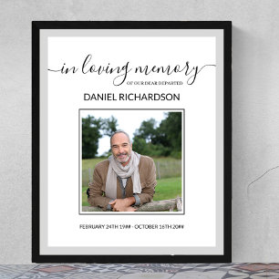 I Loving Memory Photo Funeral Memorial Poster