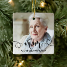 I Loving Memory Photo Mamma Ceramic Ornament