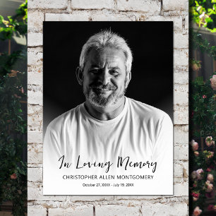 I Loving Memory Photo Memorial Funeral Poster