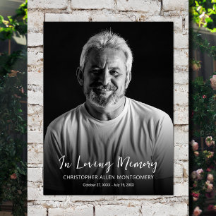 I Loving Memory Photo Memorial Funeral Poster