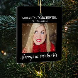 I Loving Memory Photo Memorial Julgran Julgransprydnad Keramik