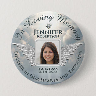 I Loving Memory Photo Silver Knapp