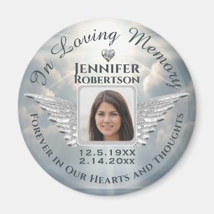 I Loving Memory Photo Silver Magnet