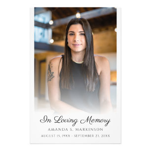 I Loving Memory Photo Simple Funeral Service Fototryck