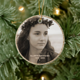 i Loving Memory Photo Vingar Memorial Julgransprydnad Keramik