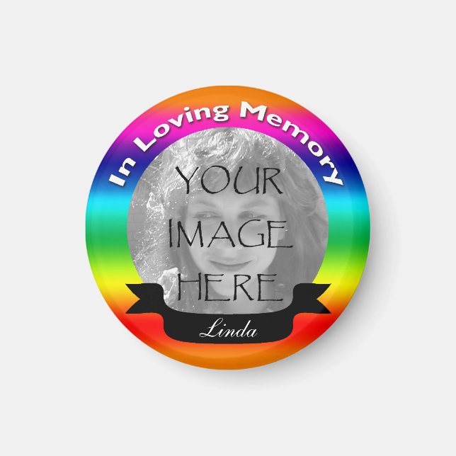 I Loving Memory Rainbow Photo Magnet (Framsidan)