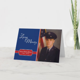 I Loving Memory, Red, White & Blue Anpassningsbar  Kort