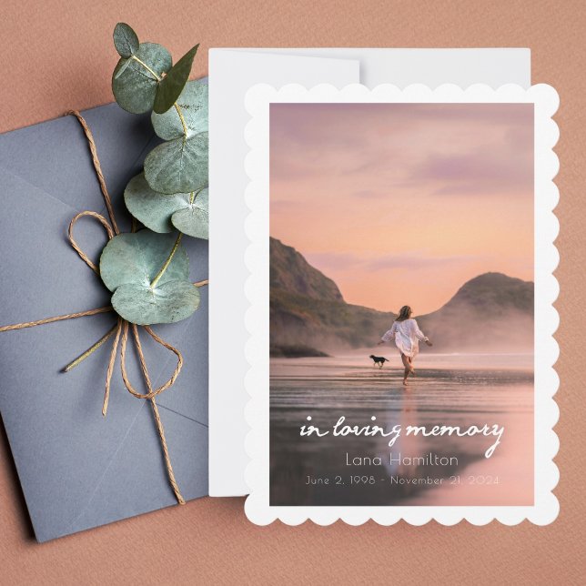 I Loving Memory Script Photo Funeral Program (Skapare uppladdad)