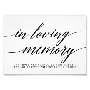 I Loving Memory Sign EDITABLE FÄRG MSC Fototryck