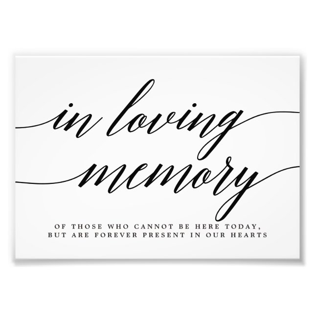 I Loving Memory Sign EDITABLE FÄRG MSC Fototryck (Framsidan)