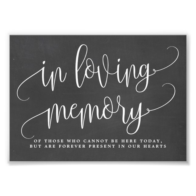 I Loving Memory Sign (LV-minnesskylt) väljer du St Fototryck (Framsidan)