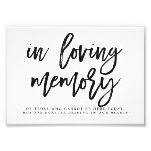 I Loving Memory Sign (LV-minnesskylt) väljer du St Fototryck