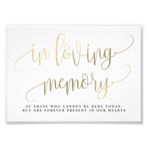 I Loving Memory Sign (LV-minnesskylt) väljer du St Fototryck