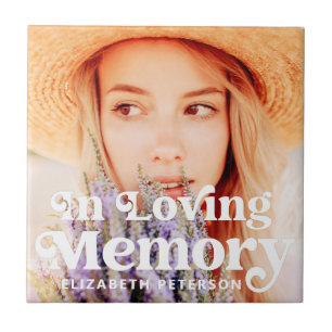 I Loving Memory Simple Anpassningsbar Photo Memori Kakelplatta