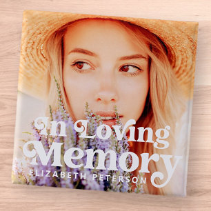 I Loving Memory Simple Anpassningsbar Photo Memori Knapp