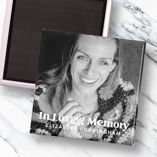 I Loving Memory Simple Anpassningsbar Photo Memori Magnet (Skapare uppladdad)