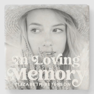 I Loving Memory Simple Anpassningsbar Photo Memori Stenunderlägg