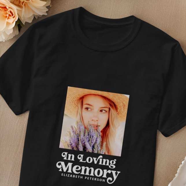 I Loving Memory Simple Anpassningsbar Photo Memori T Shirt (Skapare uppladdad)