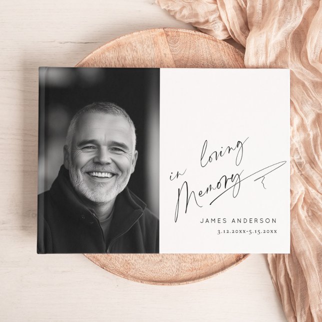 I Loving Memory Simple Photo Funeral Gästböcker (Skapare uppladdad)