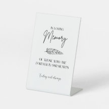 I Loving Memory Simple Script Pedestal Sign
