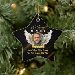 I Loving Memory som Vingarna var Redo Photo Julgransprydnad Keramik