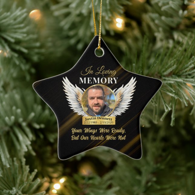I Loving Memory som Vingarna var Redo Photo Julgransprydnad Keramik (Träd)