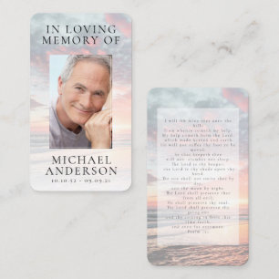 I Loving Memory Sunset Memorial Prayer Card