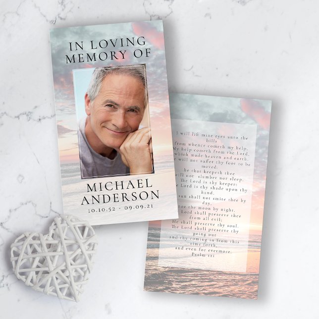 I Loving Memory Sunset Memorial Prayer Card (Skapare uppladdad)