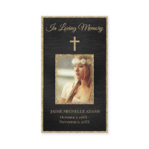 I Loving Memory Sympathy Funeral Prayer Card