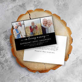I Loving Memory | Tre fotografier Funeral Sympathy Tack Kort