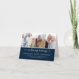 I Loving Memory Tunga foton Funeral Sympathy Tack Kort