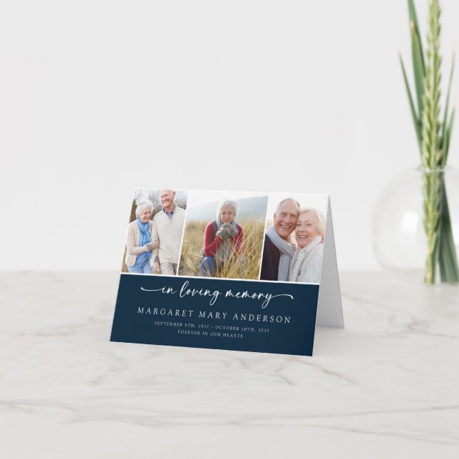 I Loving Memory | Tunga foton Funeral Sympathy Tack Kort (Framsida)