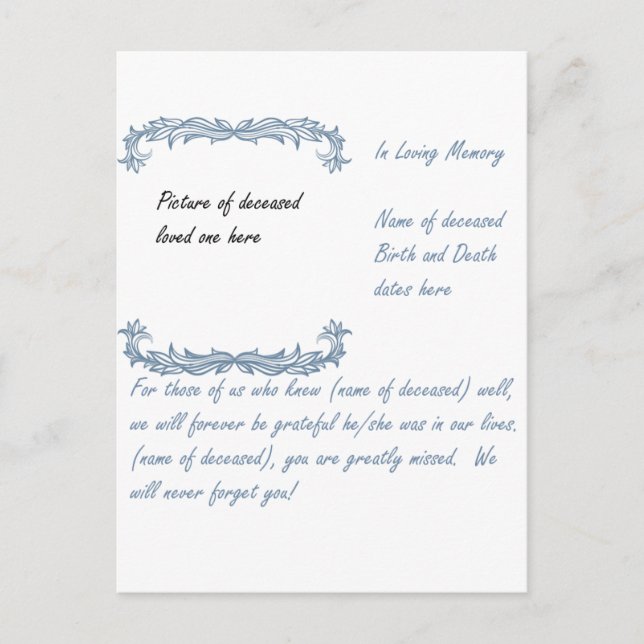 I Loving Memory Vykort (Framsida)