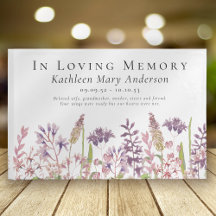 I Loving Memory Wildblomma Memorial Funeral
