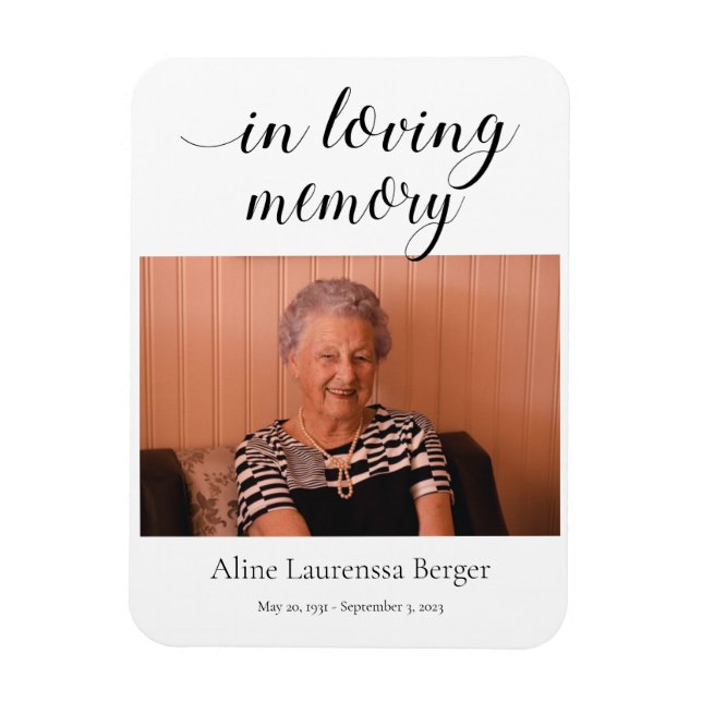 I Loving Memory with Photo Passing Notice Magnet (Vertikal)