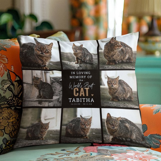 I Loving Memory 'Worlds Best Cat Cat' behåller du  Kudde (Skapare uppladdad)