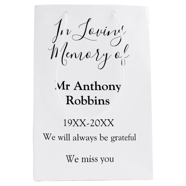 I Loving minne av namn begravningsminne (Framsidan)