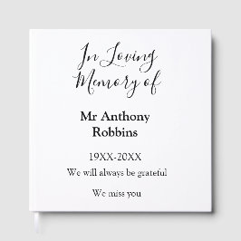 I Loving minne av namn begravningsminne Gästböcker