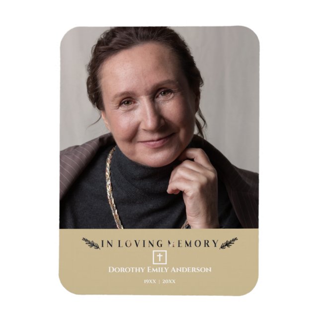 I LovMemory Photo Minimalist Loved Ones Guld Magnet (Vertikal)