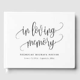 I Lovminnets EDITABLE FÄRG-snygga Kalligrafi Gästböcker