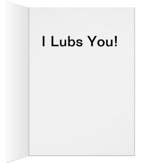 I Lubs You Hälsningskort