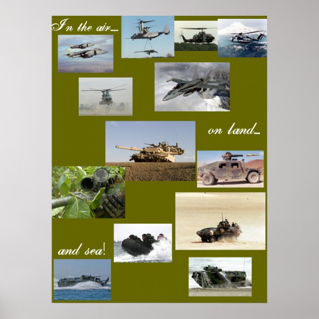 I luft på land och till havs poster (Framsidan)