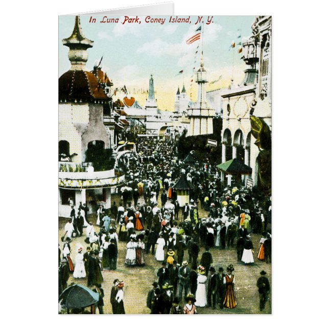 I Luna Park Coneyö, New York Hälsningskort (Framsidan)