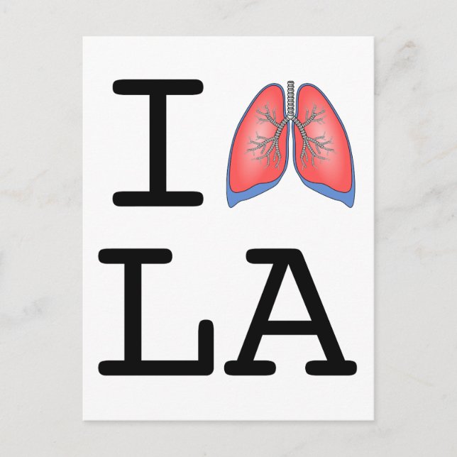I Lung L.A. (Los Angeles Smog Skämt) Vykort (Framsida)