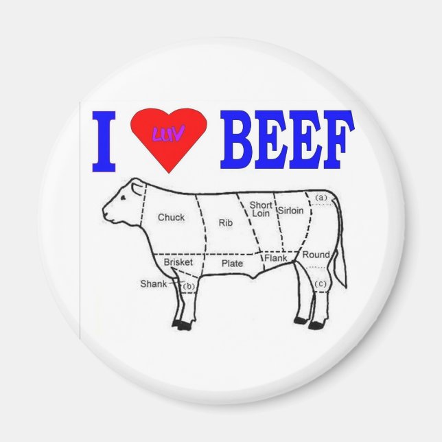 I LUV BEEF MAGNET (Framsidan)